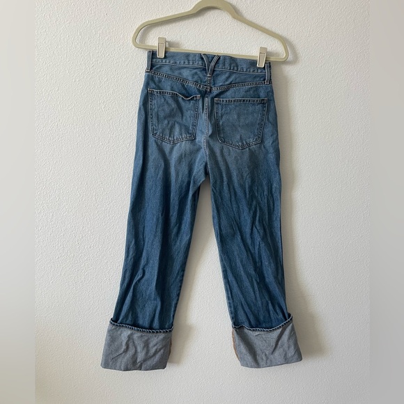 Veronica Beard Dylan Full Length Straight High Rise Light Blue Jeans - Picture 3 of 6